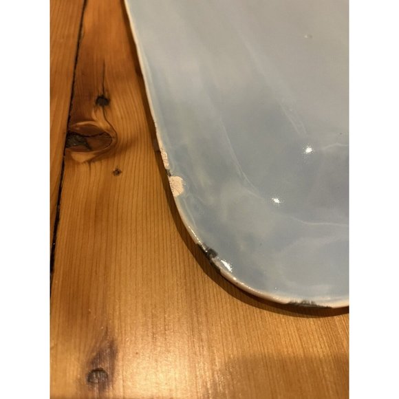 Two White Tulips SIGNED Victoria Heisler Flower Tray. Hand-painted Platter Dish. - Picture 8 of 10